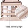 BAGSMART Toiletry Bag Travel Bag with Hanging Hook, Water-resistant Makeup Cosmetic Bag Travel Organizer for Accessories, Shampoo, Full Sized Container, Toiletries - Image 3