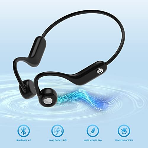 CHENSIVE Bone Conduction Headphones Open Ear Headphones Wireless Bluethooth 5.2 Sport Headphones Earbuds Waterproof with Built-in Mic for Workouts, Running, Cycling, Driving - Image 4