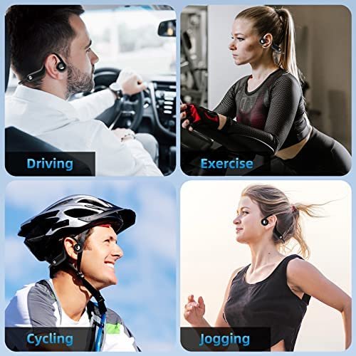 CHENSIVE Bone Conduction Headphones Open Ear Headphones Wireless Bluethooth 5.2 Sport Headphones Earbuds Waterproof with Built-in Mic for Workouts, Running, Cycling, Driving - Image 7