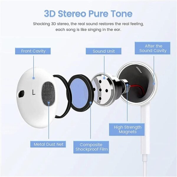 2 Packs Apple Earbuds for iPhone Headphones Wired Earphones [Apple MFi Certified](Built-in Microphone & Volume Control) Noise Isolating Headsets for iPhone 13/12/11/XR/XS/X/8/Support All iOS System - Image 4