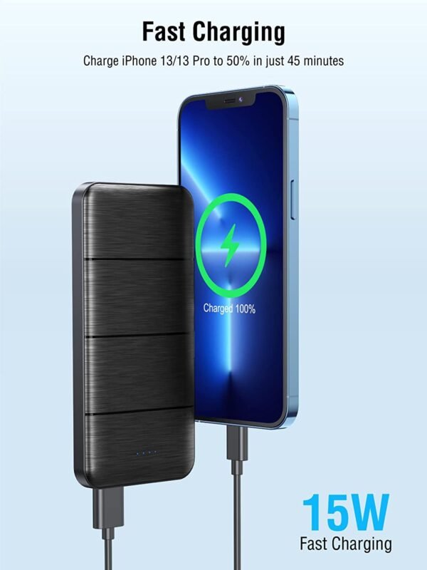 LOVELEDI Portable-Charger-Power-Bank - 15000mAh Dual USB Power Bank Output 5V3.1A Fast Charging Portable Charger Compatible with Smartphones and All USB Devices(Black) - Image 5