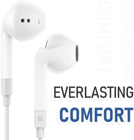 LUDOS FEROX Wired Earbuds in-Ear Headphones, 5 Year Warranty, Earphones with Microphone, Noise Isolation Corded for 3.5mm Jack Ear Buds for iPhone, Samsung, Computer, Laptop, Kids, School Students - Image 6