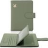 Melsbrinna Passport Holder,Passport Holder Card Slots,Cute Passport cover for Women/Men,Waterproof Rfid Blocking Travel Wallet (Moss green New)