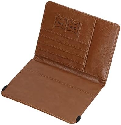 Passport Wallet, Brown United Kingdom Passport Multifunction Card Holder for Business - Image 4