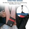 Passport Holder with Neck Lanyard, Passport Case Passport Cover with Pen, RFID Blocking Passport Wallet for Men and Women, Black - Image 3