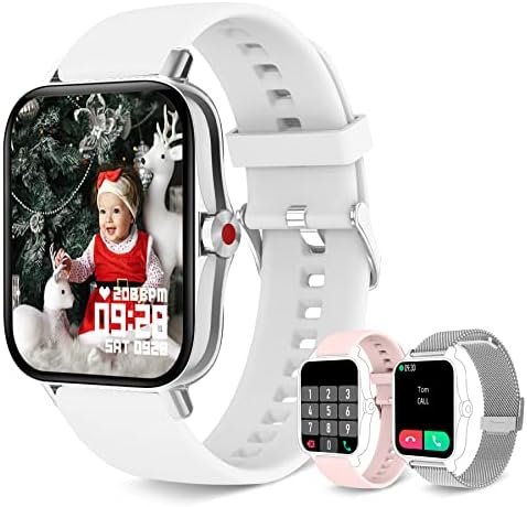 Iaret Smart Watches for Women(Answer/Make Call), Smart Watch for Android Phones iPhone, 1.7" HD Full Touch Screen Waterproof Watches Fitness Tracker with Heart Rate Sleep Steps Monitor Gifts for Women