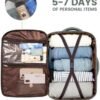 LOVEVOOK Travel Backpack for Women, 40L Large Carry On Backpack Flight Approved, Waterproof Personal Item Travel Bag Fits 17.3'' Laptop,TSA Backpack Suitcase with 3 Packing Cubes - Image 6
