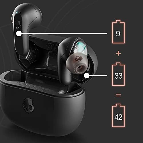 Skullcandy Rail In-Ear Wireless Earbuds, 42 Hr Battery, Skull-iQ, Alexa Enabled, Microphone, Works with iPhone Android and Bluetooth Devices - Black - Image 3