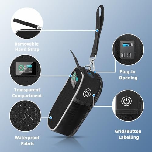 Carrying Case for Anker 737 Power Bank (PowerCore 24K), Portable Travel Storage Bag for Anker 737 24,000mAh Power Bank with Extra Mesh Pocket,power bank Protective Case, Oxford Fabric(Case Only) - Image 3