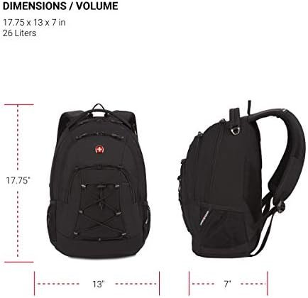 SwissGear 1186 Bungee Backpack, Black, 17-Inch - Image 5