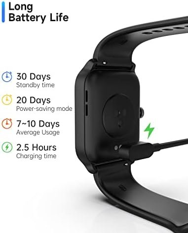 Smart Watch for Men Women Alexa Built-in, 1.8" IP68 Waterproof Fitness Watch with Call Function, Heart Rate & Sleep Monitor, 100 Sport Modes Fitness Tracker Android iOS Compatible - Image 7