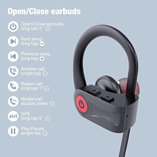 Boean Bluetooth Headphones, Wireless Earbuds with 16 Hours Playtime Bluetooth 5.3 Wireless Headphones HD Deep Bass Stereo Sound Isolation IPX7 Waterproof Earphones for Workout Running Sports - Image 6