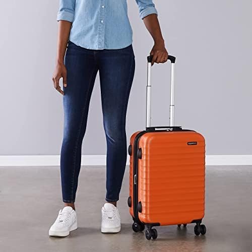 Amazon Basics Expandable Hardside Carry-On Luggage, 20-Inch Spinner with Four Spinner Wheels and Scratch-Resistant Surface, Orange - Image 6