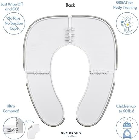 Travel Potty Seat, Ultra Compact, Ultra Non-Slip, Seat Made in USA, No-Pinch Locking Hinges, Easy to Clean, Included Carry Bag - Image 6