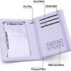 Passport Holder, Passport and Vaccine Card Holder Combo Passport Cover Passport Wallet Rfid Passport Holder Passport Case Passport Card Holder Family Pen Holder Passport Holder for Women Men, Purple - Image 5