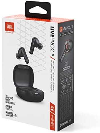 JBL Live Pro TWS 2: 40 Hours of Playtime, True Adaptive Noise Cancelling, Smart Ambient, and Beamforming mics (Black), Small - Image 9