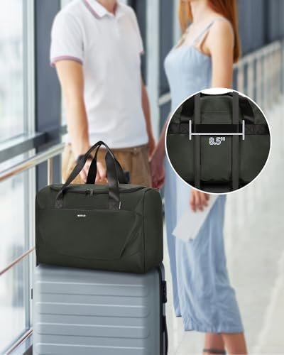 ECOHUB 18x14x8 For Spirit Airlines Personal Item Bag Foldable Travel Duffel Bag Travel Essentials Carry on Luggage Gym bag Weekender Overnight Bags Hospital Bags for Women and Men (Grey) - Image 7