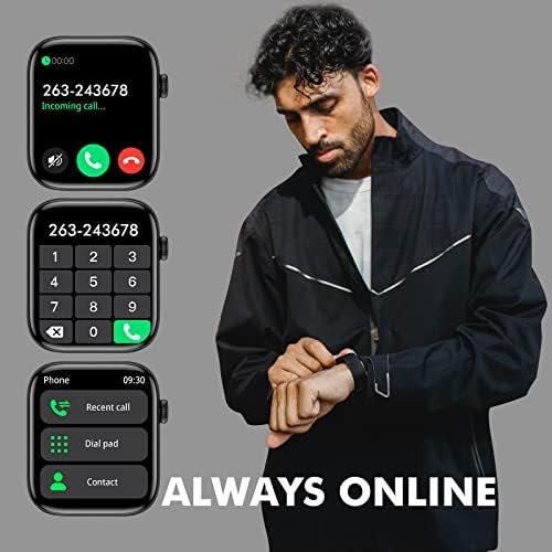 Smart Watch for iPhone/Android Phones (Answer/Make Calls) - 1.9" HD Screen Fitness Tracker : Heart Rate/Sleep Monitor/Pedometer/Calories, Multiple Sports Modes, Waterproof SmartWatch for Men Women - Image 3