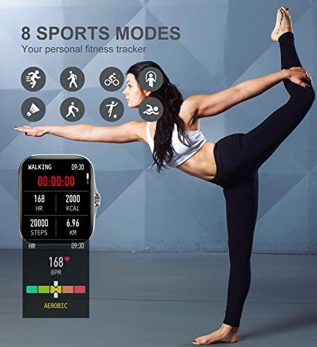 Iaret Smart Watches for Women(Answer/Make Call), Smart Watch for Android Phones iPhone, 1.7" HD Full Touch Screen Waterproof Watches Fitness Tracker with Heart Rate Sleep Steps Monitor Gifts for Women - Image 4