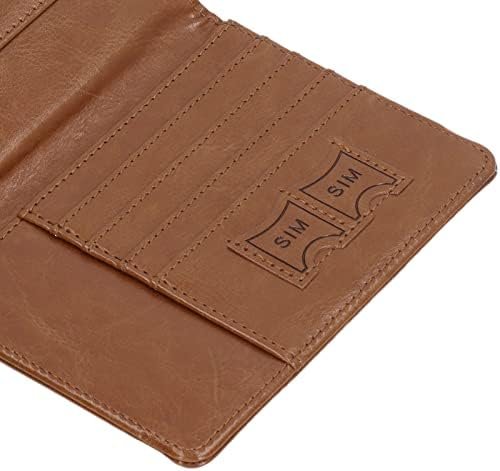 Passport Wallet, Brown United Kingdom Passport Multifunction Card Holder for Business - Image 9