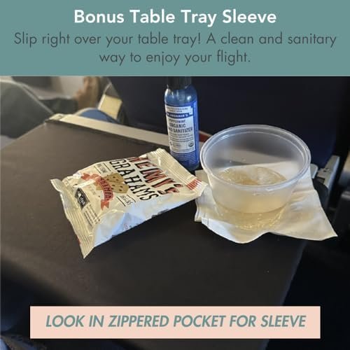 So-Mine Airplane Pocket Organizer | In Flight Seat Back Organizer Bag | Commuter Essential Travel Bag | Media Pouch For Flying | Travel Gift | Attaches To Luggage - Image 5