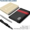 Passport Holder with Neck Lanyard, Passport Case Passport Cover with Pen, RFID Blocking Passport Wallet for Men and Women, Black - Image 7