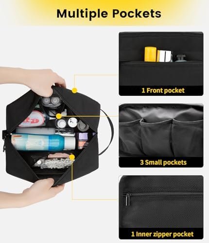 Vorspack Travel Toiletry Bag for Men - Large Toiletries Bag Water Resistant Hanging Dopp Kit Travel Bag for Toiletries Accessories Gifts - Image 3