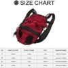 POPETPOP Pet Carrier Backpack, Front Backpack for Dogs Adjustable Pet Front Cat Dog Carrier Backpack Travel Bag, Legs Out, Easy-Fit for Traveling Hiking, Make Pupppy Sit Comfortably(Red,M) - Image 3