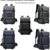 Grey 50L Laptop Backpack, Unisex, USB Port Design - Image 6