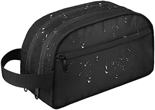 emissary Nylon Men's Toiletry Bag - Large Waterproof Shower Bag - Travel Toiletries Bag - Dopp Kitt for Men - Toiletry Bag for Men and Women - Shaving Bag for Men Travel (Black Water-Resistant)