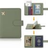 Melsbrinna Passport Holder,Passport Holder Card Slots,Cute Passport cover for Women/Men,Waterproof Rfid Blocking Travel Wallet (Moss green New) - Image 2