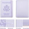 Passport Holder, Passport and Vaccine Card Holder Combo Passport Cover Passport Wallet Rfid Passport Holder Passport Case Passport Card Holder Family Pen Holder Passport Holder for Women Men, Purple - Image 4