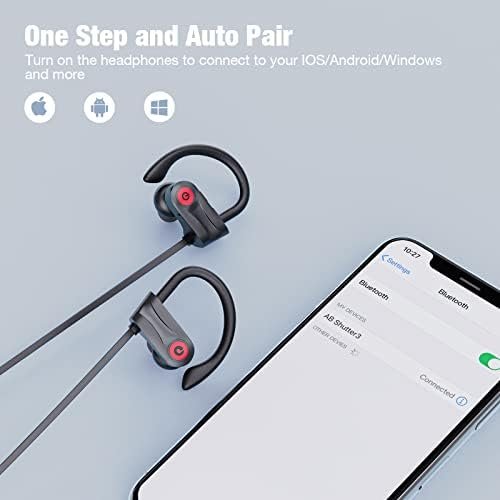 Boean Bluetooth Headphones, Wireless Earbuds with 16 Hours Playtime Bluetooth 5.3 Wireless Headphones HD Deep Bass Stereo Sound Isolation IPX7 Waterproof Earphones for Workout Running Sports - Image 5