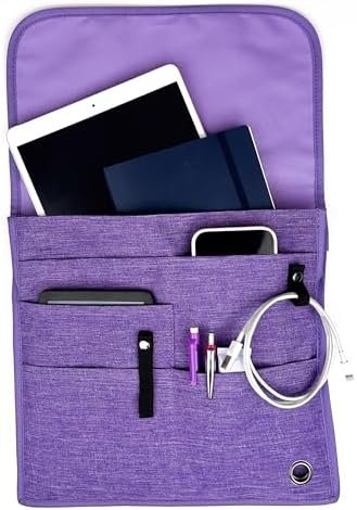 So-Mine Airplane Pocket Organizer | In Flight Seat Back Organizer Bag | Commuter Essential Travel Bag | Media Pouch For Flying | Travel Gift | Attaches To Luggage