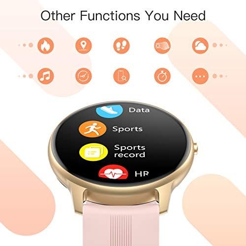 AGPTEK Smart Watch for Women, Smartwatch for Android and iOS Phones IP68 Waterproof Activity Tracker with Full Touch Color Screen Heart Rate Monitor Pedometer Sleep Monitor, Pink - Image 8