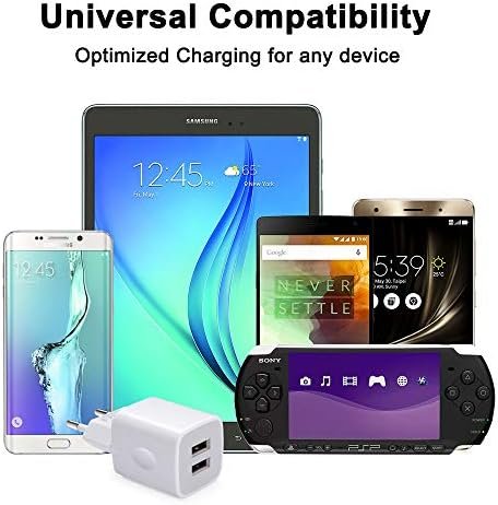 European Wall Charger, Vifigen 2-Pack USB 2.1AMP Universal Europe Charger Block Dual Port Plug Compatible for iPhone 15 14 13 12 11 Pro Max XS XR X SE 8 7 6 Plus, Samsung S23 S22 A14, Note 20,LG,Moto - Image 6