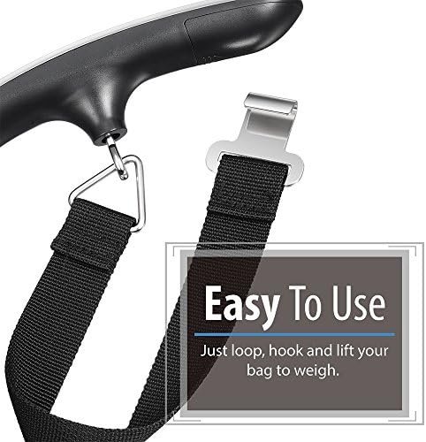 Fosmon Digital Luggage Scale (2 Pack) Digitial LCD Display Backlight Baggage Scale with 110lbs Capacity, Portable Stainless Steel Hanging Luggage Weight Scale with Tare Function for Travelers - Silver - Image 6