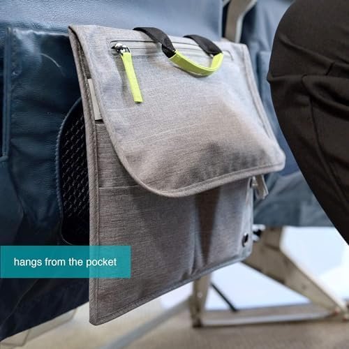 So-Mine Airplane Pocket Organizer | In Flight Seat Back Organizer Bag | Commuter Essential Travel Bag | Media Pouch For Flying | Travel Gift | Attaches To Luggage - Image 8