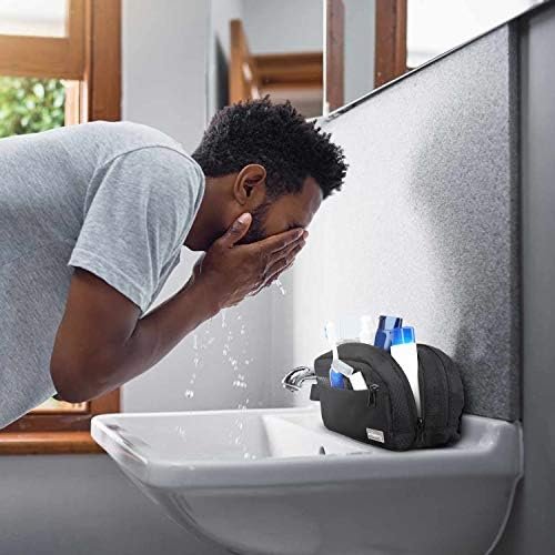 emissary Nylon Men's Toiletry Bag - Large Waterproof Shower Bag - Travel Toiletries Bag - Dopp Kitt for Men - Toiletry Bag for Men and Women - Shaving Bag for Men Travel (Black Water-Resistant) - Image 8