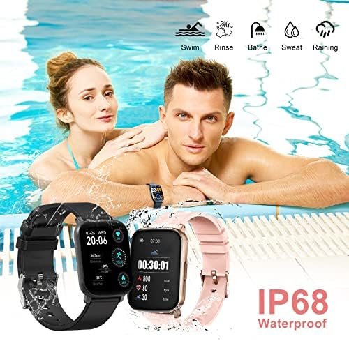 Smart Watch for Android Phones iPhone Compatible, 1.65”Smartwatch Activity Tracker Fitness Smart Watches for Women Men,IP68 Waterproof Watch Pedometer Heart Rate Sleep Monitor (Pink) - Image 5