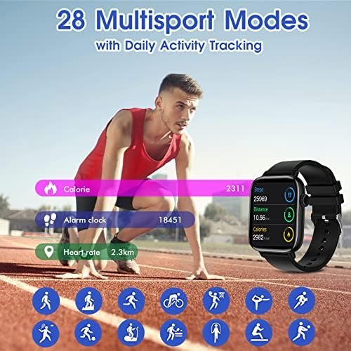 Smart Watch for iPhone/Android Phones (Answer/Make Calls) - 1.9" HD Screen Fitness Tracker : Heart Rate/Sleep Monitor/Pedometer/Calories, Multiple Sports Modes, Waterproof SmartWatch for Men Women - Image 5