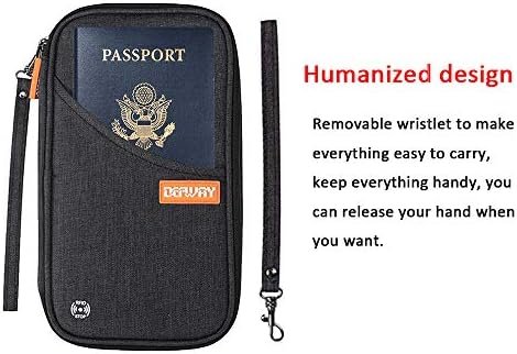defway Passport Holder Travel Wallet - Family Passport Holder of 4, RFID Blocking Passport Wallet for Men Women, Travel Essentials for Flying, BLACK - Image 5