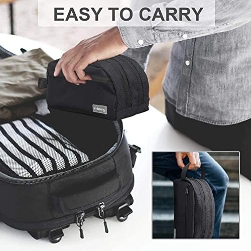 emissary Nylon Men's Toiletry Bag - Large Waterproof Shower Bag - Travel Toiletries Bag - Dopp Kitt for Men - Toiletry Bag for Men and Women - Shaving Bag for Men Travel (Black Water-Resistant) - Image 6