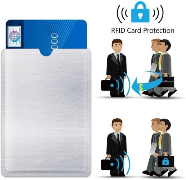 RFID Blocking Sleeve Anti Theft 6 Credit Card and 3 Passport Holder Wallet Pocket - To protect your valuable information from theft（coloured） - Image 6