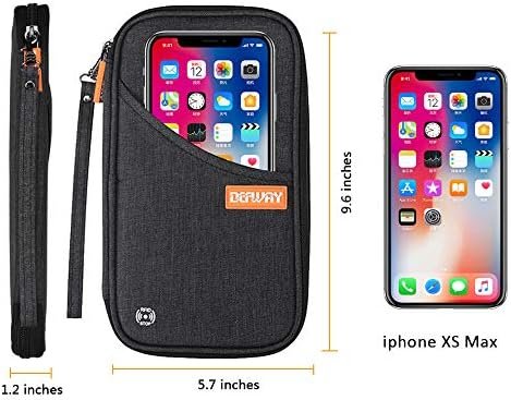 defway Passport Holder Travel Wallet - Family Passport Holder of 4, RFID Blocking Passport Wallet for Men Women, Travel Essentials for Flying, BLACK - Image 4