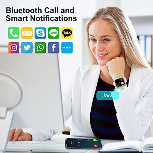 Smartwatch with Full Touch Screen, Text & Call, GPS, Sports Modes for Android & iOS - Pink - Image 2