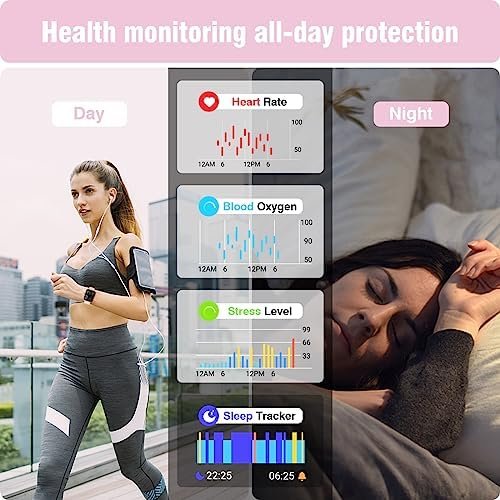 Smart Watch for Women Men, with Bluetooth Calling Alexa Built-in, 1.8" HD Screen Smartwatch with Blood Oxygen Heart Rate Sleep Monitor, 100 Sports Modes for iPhone Android Phones - Image 2