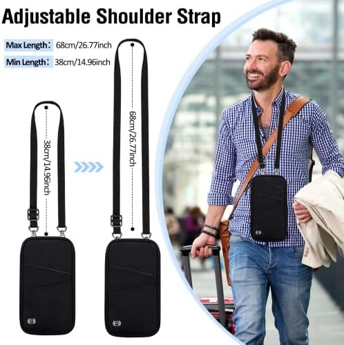 BKNOOU Passport Holder Family Rfid Blocking Travel Document Organizer,Travel Passport Wallet Waterproof Multiple Passport Holder for Traveling,Passport Organizer for Men Women - Image 4