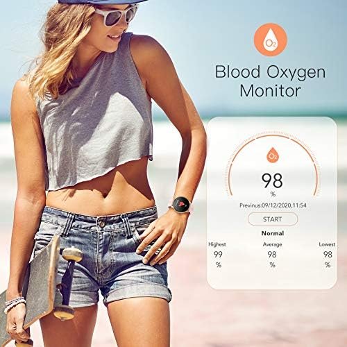 AGPTEK Smart Watch for Women, Smartwatch for Android and iOS Phones IP68 Waterproof Activity Tracker with Full Touch Color Screen Heart Rate Monitor Pedometer Sleep Monitor, Pink - Image 6