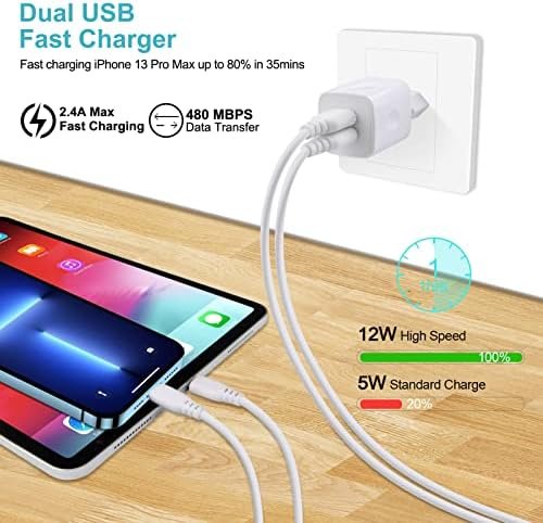 European Wall Charger, Vifigen 2-Pack USB 2.1AMP Universal Europe Charger Block Dual Port Plug Compatible for iPhone 15 14 13 12 11 Pro Max XS XR X SE 8 7 6 Plus, Samsung S23 S22 A14, Note 20,LG,Moto - Image 5
